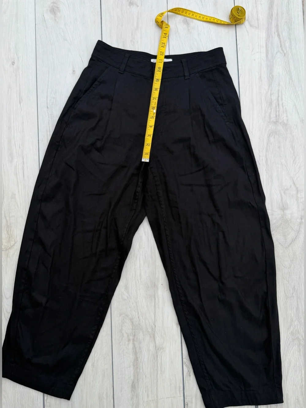Everlane Black Everywhere Linen Barrel Leg Pant 2 Lightweight Breezy High Waist